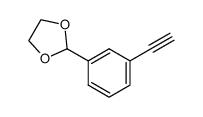 2-(3-乙炔基苯基)-1,3-二氧戊环 结构式