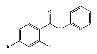 4-溴-2-氟苯硫代甲酸 S-2-吡啶基酯 结构式