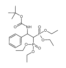 Carbamic acid, N-[2,2-bis(diethoxyphosphinyl)-1-phenylethyl]-, 1,1-dimethylethyl ester 结构式