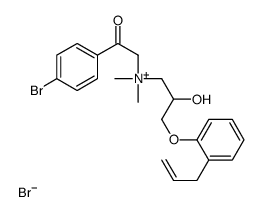 4-溴-N-[2-羟基-3-[2-(2-丙烯-1-基)苯氧基]丙基]-N,N-二甲基-β-氧代苯乙铵溴化物 结构式