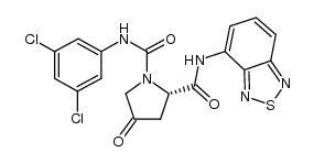 1,2-Pyrrolidinedicarboxamide, N2-2,1,3-benzothiadiazol-4-yl-N1-(3,5-dichlorophenyl)-4-oxo-, (2S)- 结构式