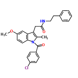 N-(2-苯基乙基)吲哚美辛酰胺 结构式