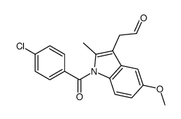 1-(4-氯苯甲酰基)-5-甲氧基-2-甲基-1H-吲哚-3-乙醛 结构式