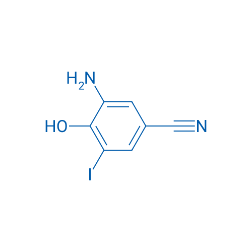 3-氨基-4-羟基-5-碘苯腈 结构式
