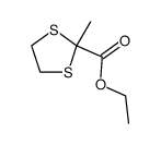 2-甲基-1,3-二硫杂环戊烷-2-羧酸乙酯 结构式