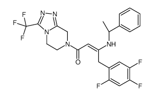 (2Z)-1-[5,6-二氢-3-(三氟甲基)-1,2,4-三唑并[4,3-A]吡嗪-7(8H)-基]-3-[[(1R)-1-苯乙基]氨基]-4-(2,4,5-三氟苯基)-2-丁烯-1-酮 结构式