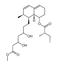 1-Naphthaleneheptanoic acid, 1,2,6,7,8,8a-hexahydro-β,δ-dihydroxy-2-methyl-8-[(2S)-2-methyl-1-oxobutoxy]-, methyl ester, (βR,δR,1S,2S,8S,8aR)- 结构式
