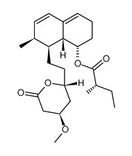 Butanoic acid, 2-methyl-, 1,2,3,7,8,8a-hexahydro-7-methyl-8-[2-(tetrahydro-4-methoxy-6-oxo-2H-pyran-2-yl)ethyl]-1-naphthalenyl ester, [1S-[1α(R*),7β,8β(2S*,4S*),8aβ]]- (9CI) 结构式