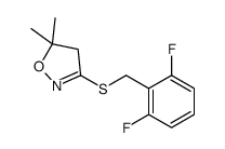 Isoxazole, 3-[[(2,6-difluorophenyl)methyl]thio]-4,5-dihydro-5,5-dimethyl- 结构式