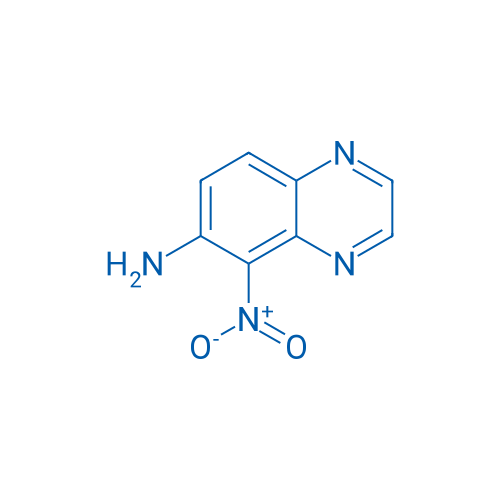 5-硝基喹喔啉-6-胺 结构式