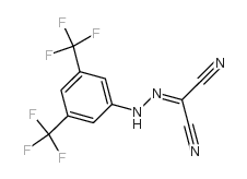 2-(2-[3,5-双(三氟甲基)苯基]肼基)丙二腈 结构式