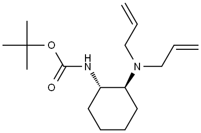 N-[(1S,2S)-2-(二-2-丙烯-1-基氨基)环己基]氨基甲酸-1,1-二甲基乙酯 结构式