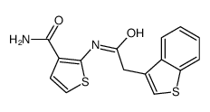 2-(2-(benzo[b]thiophen-3-yl)acetaMido)thiophene-3-carboxaMide 结构式