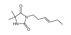 2,4-Imidazolidinedione, 3-(3E)-3-hexen-1-yl-5,5-dimethyl- 结构式