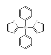 二苯基二(2-噻吩基)硅烷 结构式