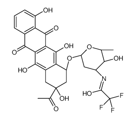 N-(三氟乙酰基)-1-去甲基柔红霉素 结构式