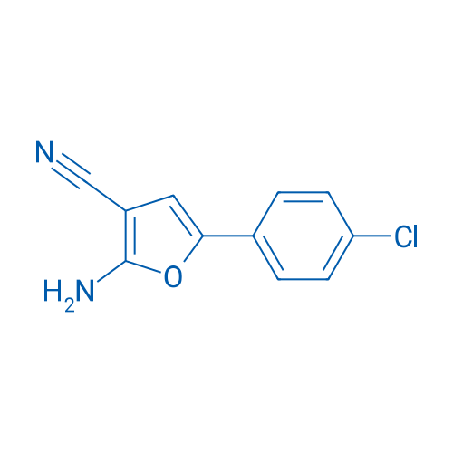 2-氨基-5-(4-氯苯基)-呋喃-3-甲腈 结构式
