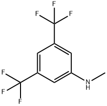 N-甲基-3,5-二(三氟甲基)苯胺 结构式