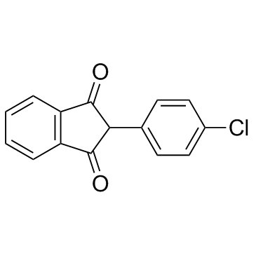 氯苯茚二酮 结构式