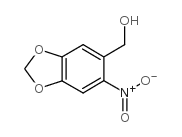 6-硝基-3,4-亚甲基二氧苄乙醇 结构式