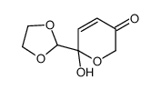 6-(1,3-二氧戊环-2-基)-6-羟基-2H-吡喃-3(6H)-酮 结构式