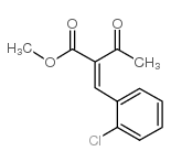 2-乙酰基-3-(2-氯苯基)丙烯酸甲酯 结构式