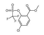 4-氯-2-[(三氟甲基磺酰基)氧基]苯甲酸甲酯 结构式