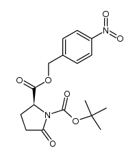 5-氧代-1,2-吡咯烷二羧酸 1-(1,1-二甲基乙基) 2-[(4-硝基苯基)甲基]酯 (S)- 结构式