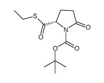 (2S)-2-[(Ethylthio)carbonyl]-5-oxo-1-pyrrolidinecarboxylic Acid tert-Butyl Ester 结构式