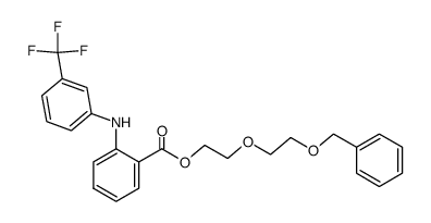 Benzoic acid, 2-[[3-(trifluoromethyl)phenyl]amino]-, 2-[2-(phenylmethoxy)ethoxy]ethyl ester 结构式