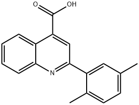 2-(2,5-二甲基苯基)喹啉-4-羧酸 结构式