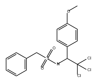 N-[2,2,2-三氯-1-(4-甲氧基苯基)乙基]苯甲磺酰胺 结构式