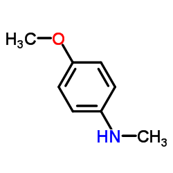 N-甲基-P-氨基苯甲醚 结构式