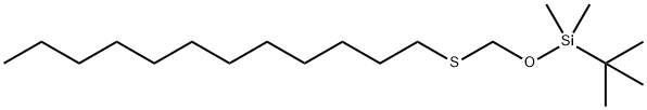 Silane, (1,1-dimethylethyl)[(dodecylthio)methoxy]dimethyl- 结构式