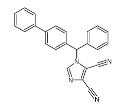 1H-Imidazole-4,5-dicarbonitrile, 1-([1,1'-biphenyl]-4-ylphenylmethyl)- 结构式