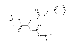 N-叔丁氧羰基-L-谷氨酸 1-叔丁酯 5-苄酯 结构式