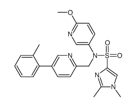 N-(6-甲氧基-3-吡啶)-1,2-二甲基-N-[[5-(2-甲基苯基)-2-吡啶]甲基]-1H-咪唑-4-磺酰胺 结构式
