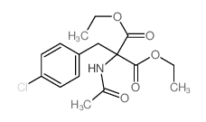 2-乙酰氨基-2-[(4-氯苯基)甲基]丙二酸二乙酯 结构式