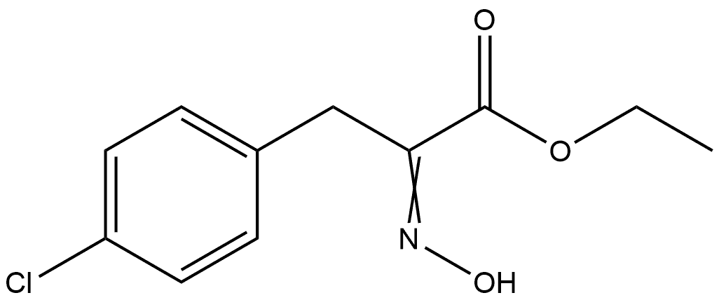 4-氯-α-(羟亚氨基)苯丙酸乙酯 结构式