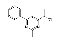 Pyrimidine, 4-(1-chloroethyl)-2-methyl-6-phenyl- 结构式