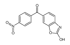 6-(4-硝基苯甲酰基)-2(3H)-苯并恶唑酮 结构式