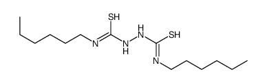 1,2-Hydrazinedicarbothioamide, N,N'-dihexyl- 结构式
