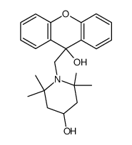 1-[(9-羟基-9H-占吨-9-基)甲基]-2,2,6,6-四甲基-4-哌啶醇 结构式