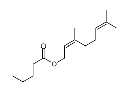 (Z)-3,7-二甲基辛-2,6-二烯基戊酸酯 结构式