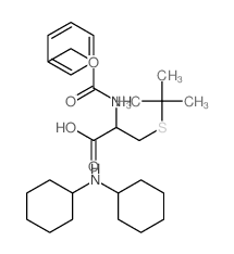 S-叔丁基-N-苄氧羰基-L-半胱氨酸 二环己胺盐 结构式