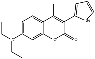 7-(二乙氨基)-4-甲基-3-(噻吩-2-基)香豆素 结构式