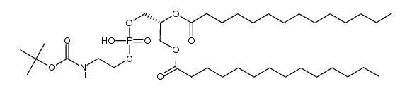 5,7,11-Trioxa-2-aza-6-phosphapentacosanoic acid, 6-hydroxy-12-oxo-9-[(1-oxotetradecyl)oxy]-, 1,1-dimethylethyl ester, 6-oxide, (R)- (9CI) 结构式