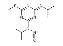 N2,N4-二异丙基-6-甲硫基-N2-亚硝基-1,3,5-三嗪-2,4-二胺 结构式