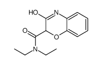 3,4-二氢-N,N-二乙基-3-氧代-2H-1,4-苯并恶嗪-2-甲酰胺 结构式
