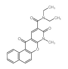 9H-Naphtho[1',2':5,6]pyrano[2,3-b]pyridine-10-carboxamide, N,N-diethyl-8,12-dihydro-8-methyl-9,12-dioxo- 结构式